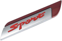 Load image into Gallery viewer, Sports Metal Logo in red with silver colour
