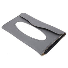 Load image into Gallery viewer, Grey Tissue Box with blue microfiber