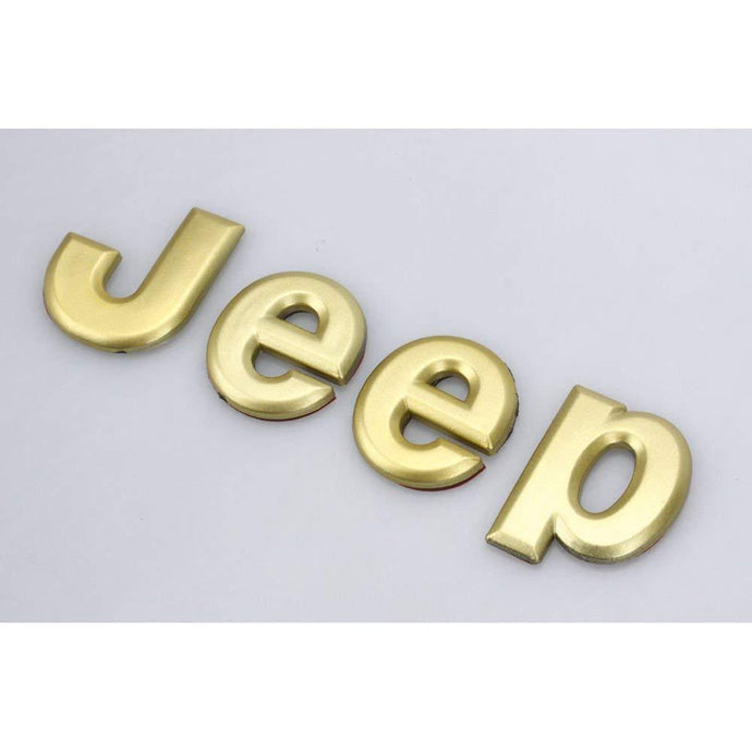Trunk Bonnet Emblem Logo for jeep in gold