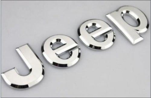 Trunk Bonnet Emblem Logo for jeep in Silver