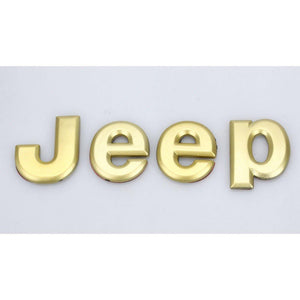Jeep Trunk Emblem Hood For Car in Gold Colour