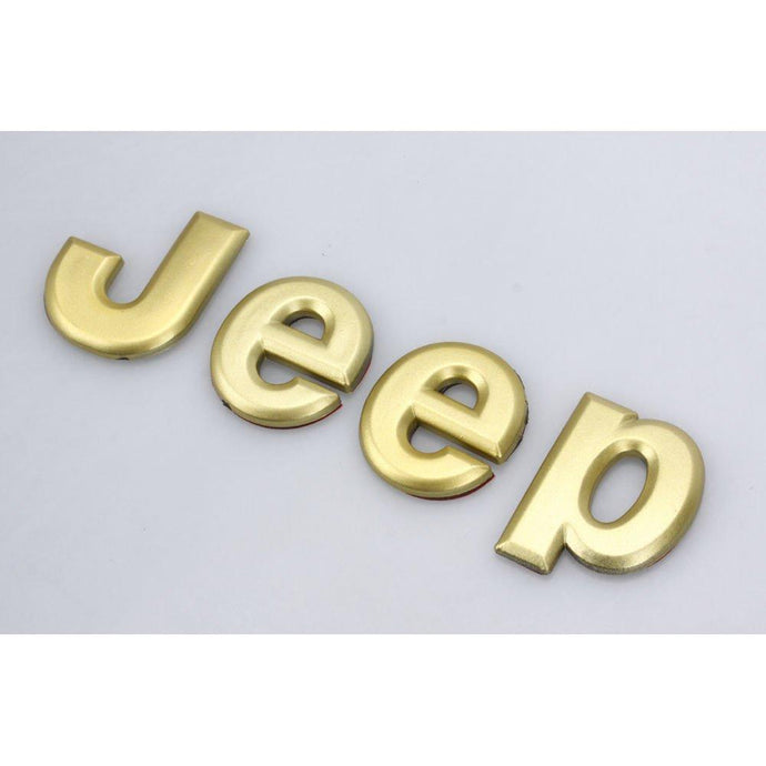 Jeep Trunk Emblem Hood For Car in Gold Colour