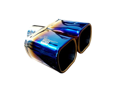 Dual blue shining muffler