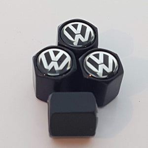 VolkswagenTyre valve cap with keychain in black Colour for all Car