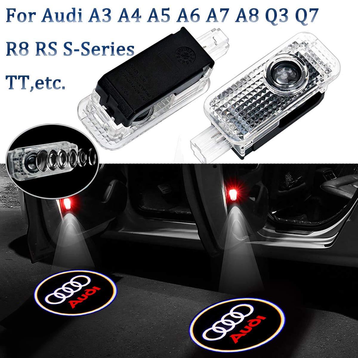 Car Door LED Logo Light Laser Projector Lights Ghost Shadow Welcome Lamp  Easy Installation for Audi – Automaze