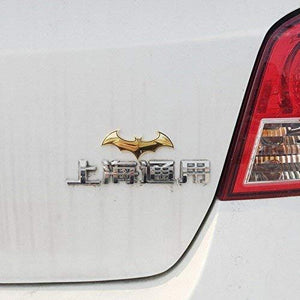 batman logo installed on car