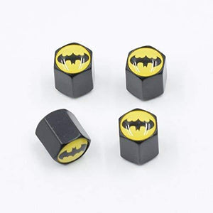 black batman logo valve cap 4 pcs