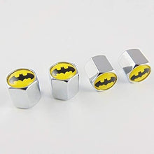 Load image into Gallery viewer, Chrome batman logo valve cap 4 pcs