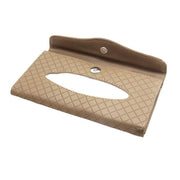 Beige sun visor tissue box