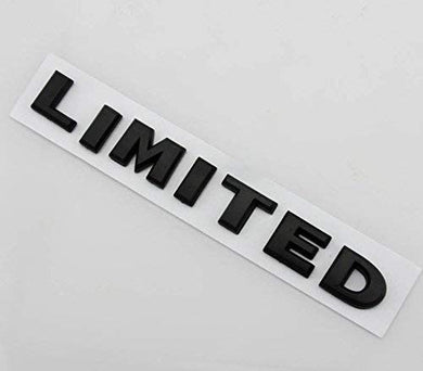 black limited letter logo for all cars