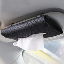 Load image into Gallery viewer, Black sunvisor type tissue box holder for car