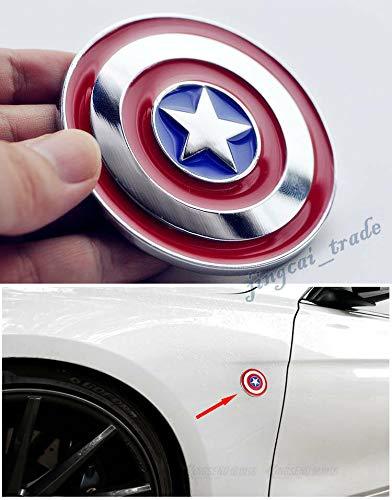 Captain america sheild logo installed on car