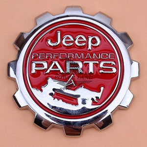 Performance Round Logo for car in red Colour