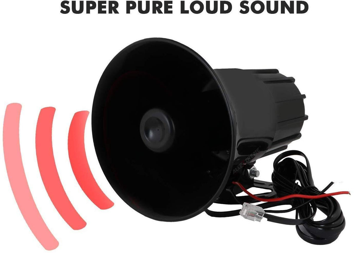 Black car Siren speaker with wire and mic