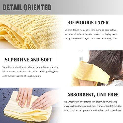 Yellow Chamois Towel in Large size