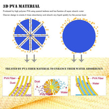 Load image into Gallery viewer, Chamois Towel is treated by pva fiber material to enhance their water absorbency