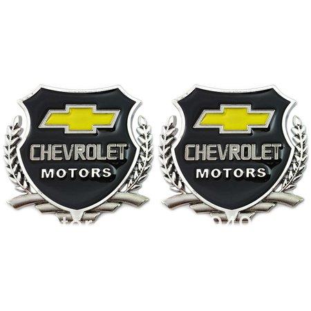 Chevrolet motor logo in silver colour