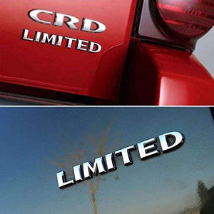Limited Letter Logo Universal Chrome 3D Metal Emblem Badge Decal Sticker for All Cars, Chrome Color