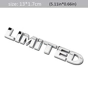 Limited Letter Logo Universal Chrome 3D Metal Emblem Badge Decal Sticker for All Cars, Chrome Color