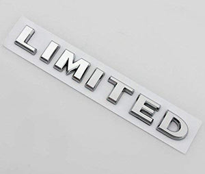 Limited Letter Logo Universal Chrome 3D Metal Emblem Badge Decal Sticker for All Cars, Chrome Color