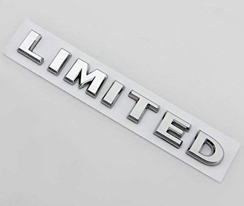 Limited Letter Logo Universal Chrome 3D Metal Emblem Badge Decal Sticker for All Cars, Chrome Color