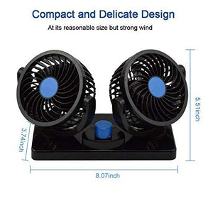 Compact & Delicate design along with size of double fan for car