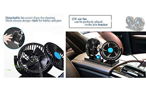 detachable double fan for car 