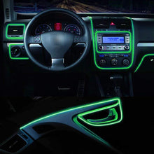 Load image into Gallery viewer, Green El Light installed on car dashboard