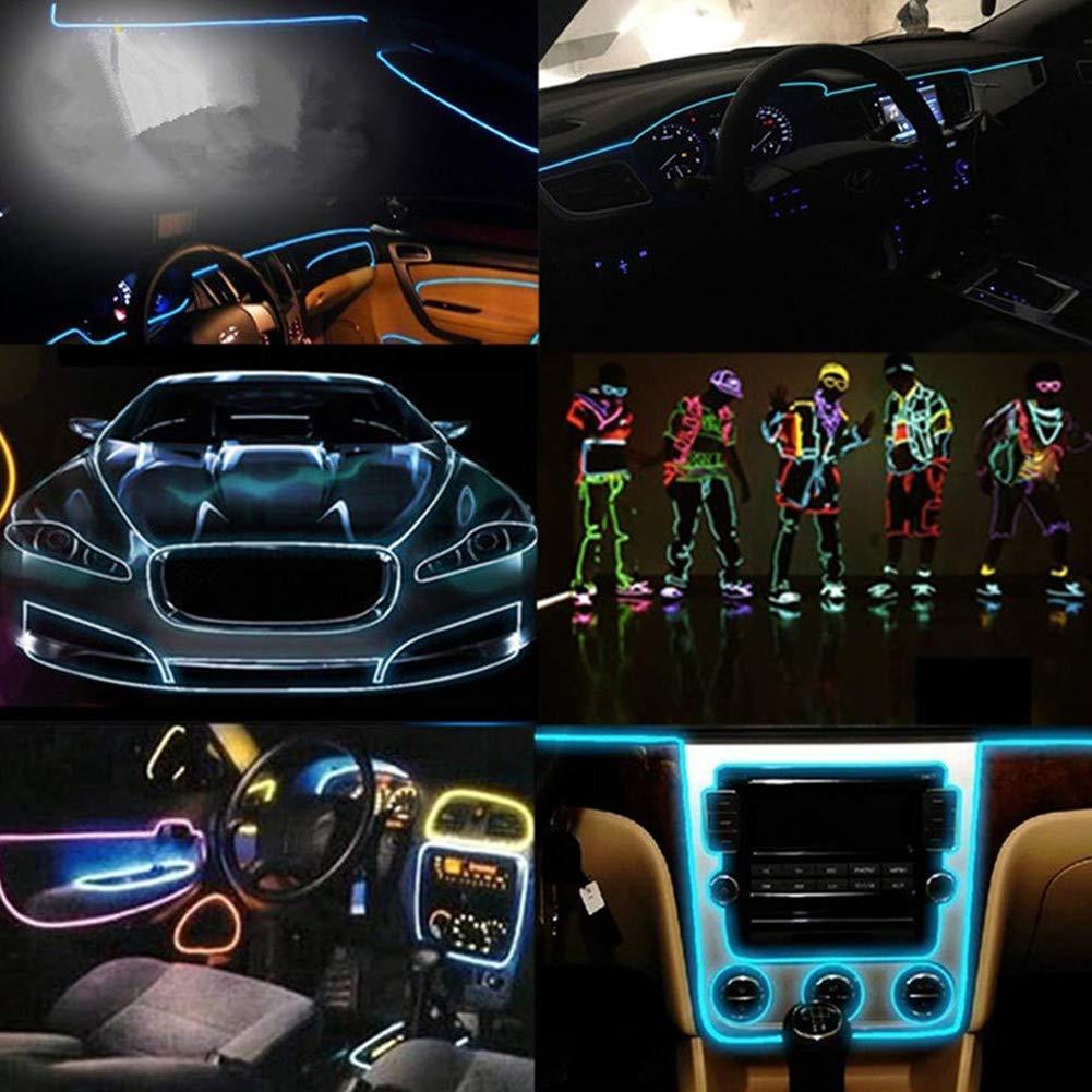 El Wire Led Flexible Soft Tube Wire Lights Neon Glowing For All Car ...