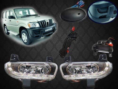 2pcs Fog DRL Light for mahindra scorpio