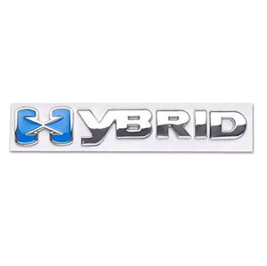 Chrome hybrid logo for all cars