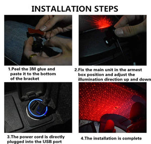 Installation guidance for car ceiling star light