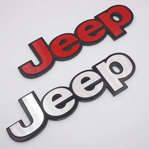jeep car logo in red & silver colour