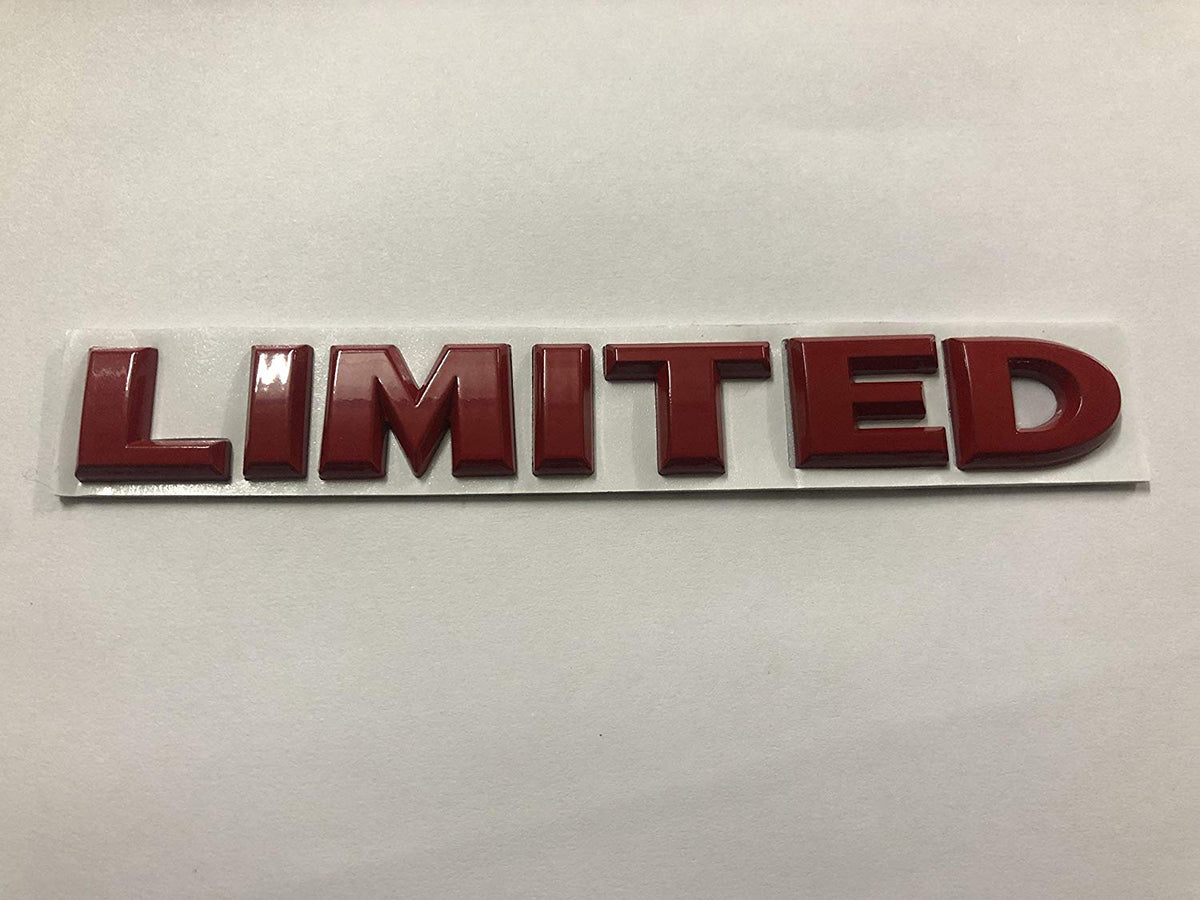 Red Limited letter logo for all cars