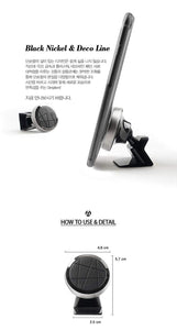 Black Nickel and Deco line for magnetic car holder