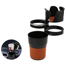 Load image into Gallery viewer, Multi cup holder in brown and black colour for car