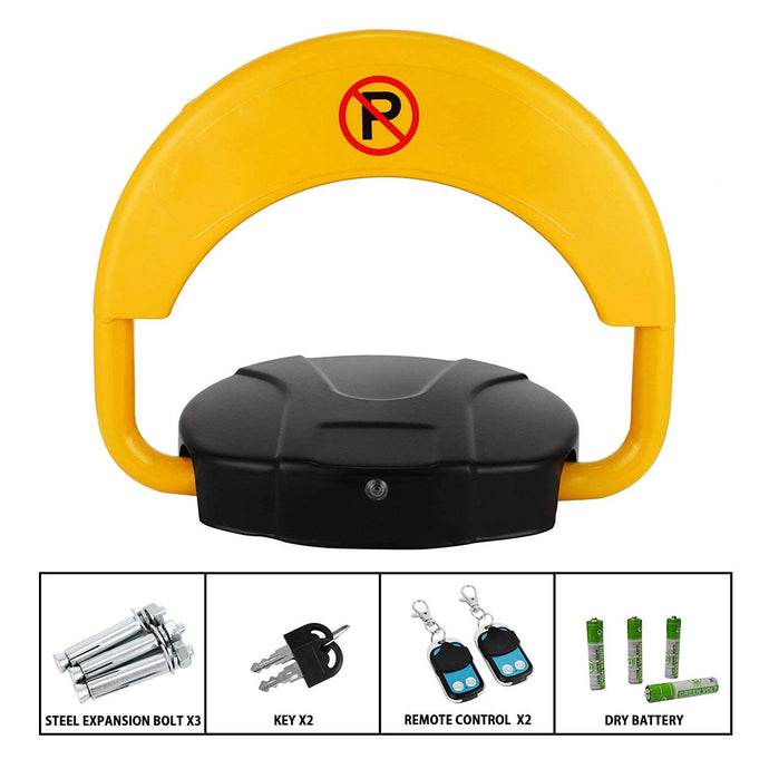 Parking lock barrier with Steel expansion bolt x3, key x2, remote control x2 and battery