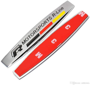 R-Line Motorsport logo with 3m tape for car in Chrome colour