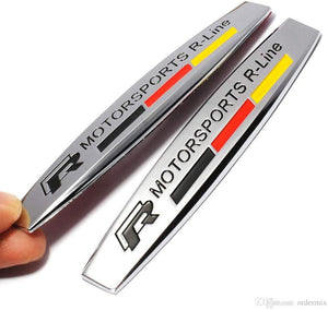 R-Line Motorsport logo for car in Chrome colour
