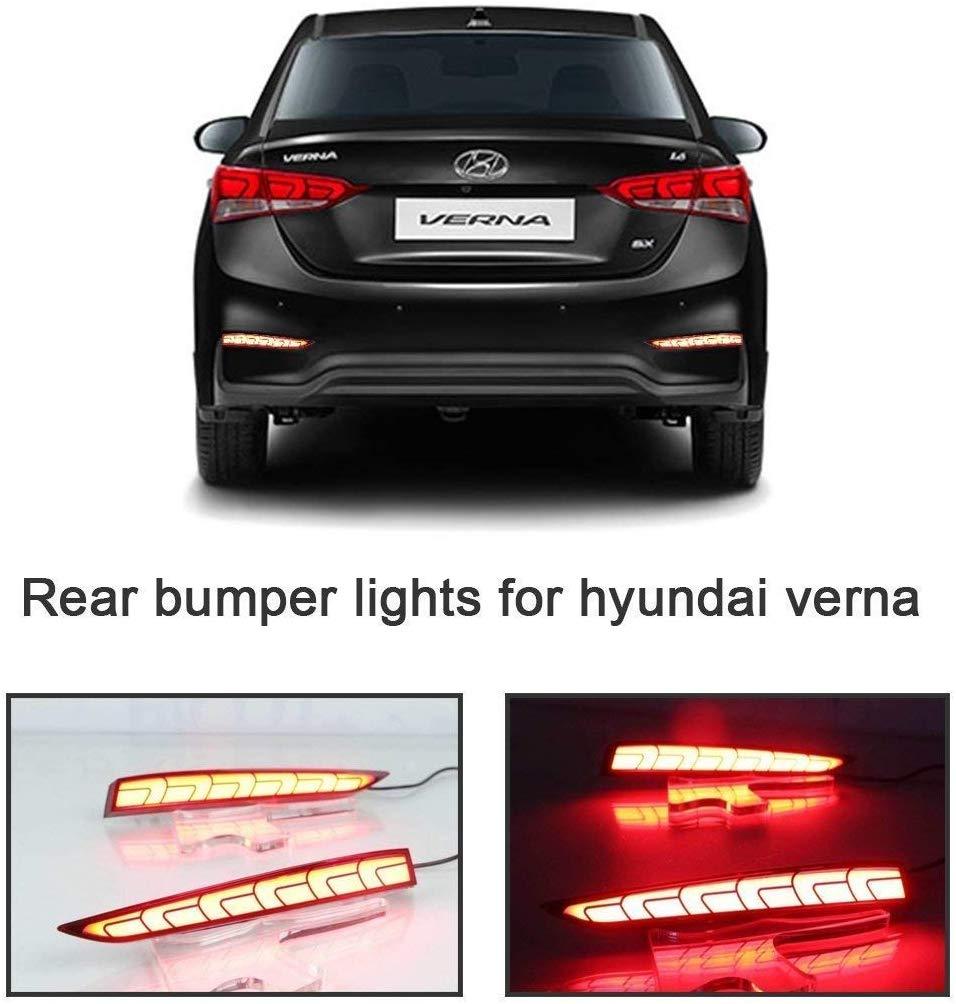 Black hyundai Verna with Spot fro reflector brake light