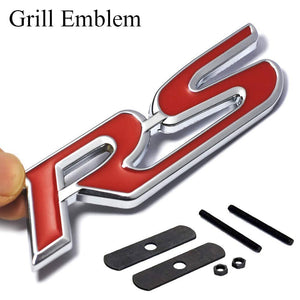 Grill Emblem RS Logo Sticker for all cars