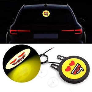 Smiley Drl in heart face with suction cup for all cars