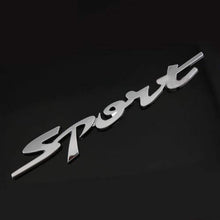 Load image into Gallery viewer, Sport metal logo in Chrome colour