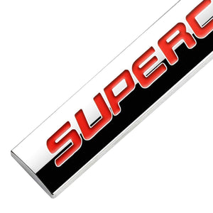 Red Supercharged logo for all car