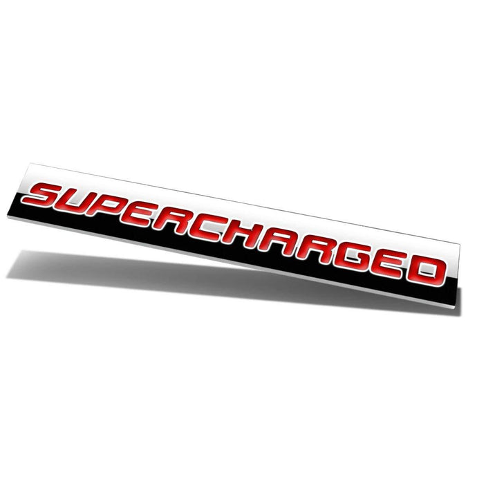 Red Supercharged logo for all car