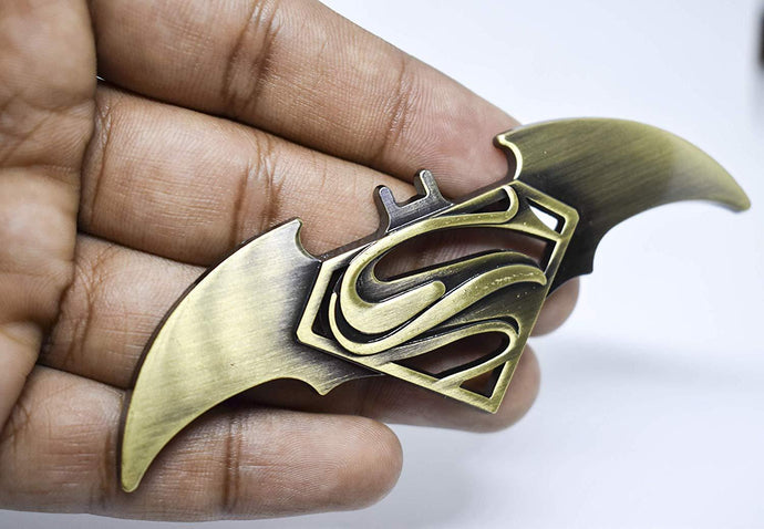 Superman logo for car in Antique Gold