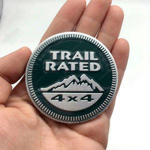 Trail rated Logo for car in green colour