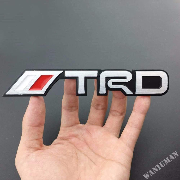 trd performance logo for toyota car in red & Chrome Colour