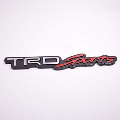 trd sport logo for all toyota car in red chrome colour