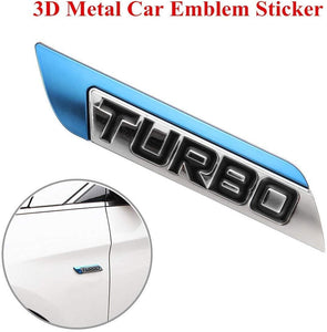 Installed turbo metal logo 
